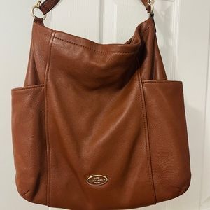 Coach Tote Convertible Crossbody Brown Leather Bag Purse